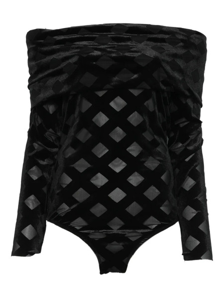  Alessandro Legora Off-shoulder Bodysuit - Black 
