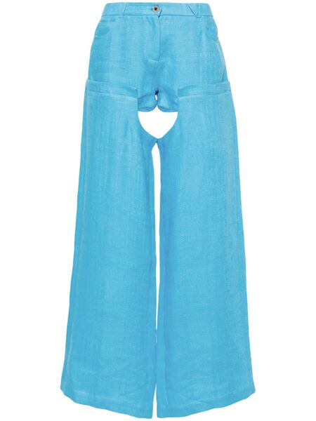  Alessandro Vigilante High-waist Wide-leg Trousers - Blue 