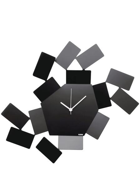  Alessi Abstract Wall Clock - Black 