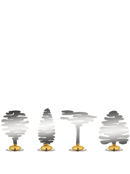  Alessi Barkplace Tree Place-marker Set - Silver 