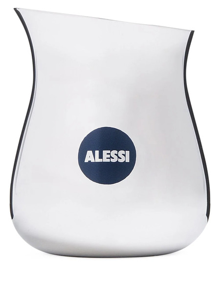  Alessi Branded Curved Vase (8cm) - Silver 
