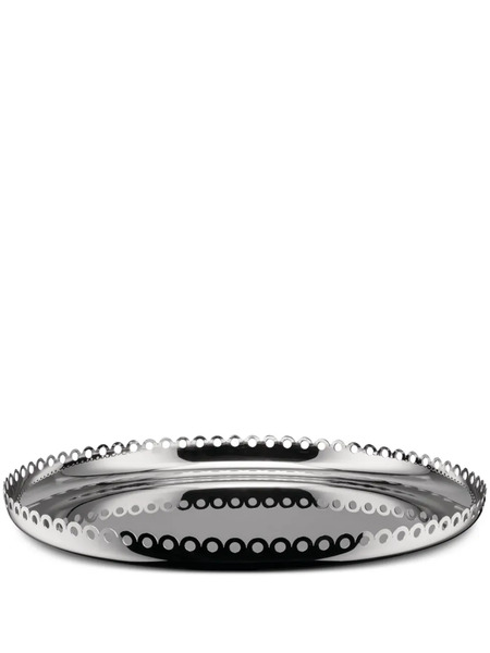 Alessi Edges Serving Tray (35cm) - Silver 