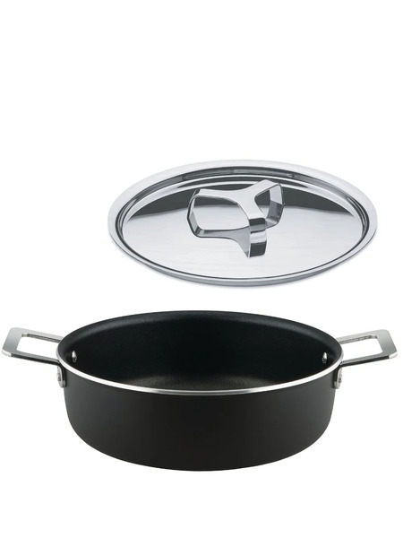  Alessi Low Casserole Pot (24cm) - Black 