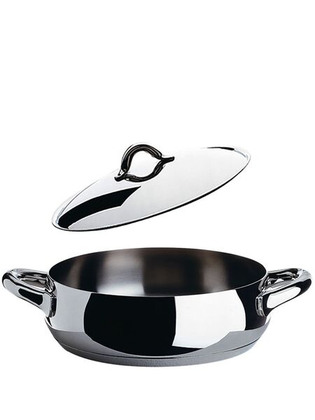  Alessi Low Stainless Steel Casserole Pot (28cm) - Silver 