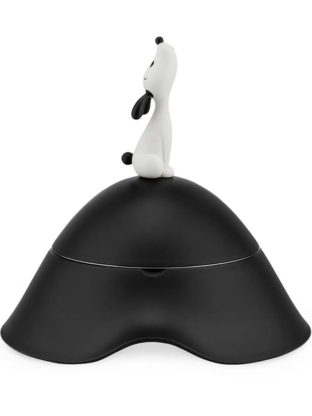  Alessi Lula Lid-detail Dog Bowl - Black 