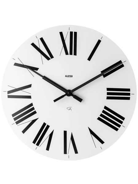  Alessi Roman-numeral Clock - White 