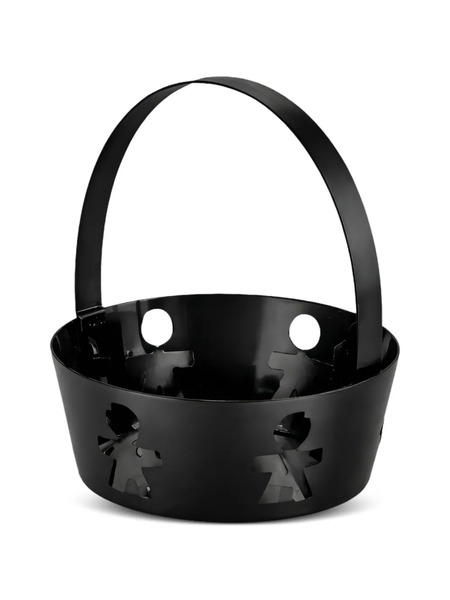  Alessi Round-handle Basket (13cm) - Black 