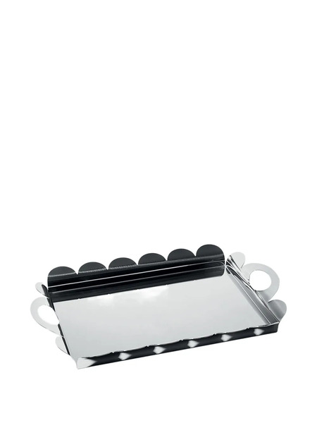  Alessi Scalloped-edge Handle Tray - Silver 