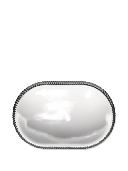  Alessi Xjin Kuramoto Tray (46x31cm) - Silver 