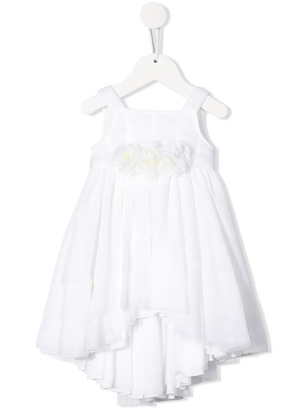  Aletta Floral Embellished Asymmetric Dress - White 