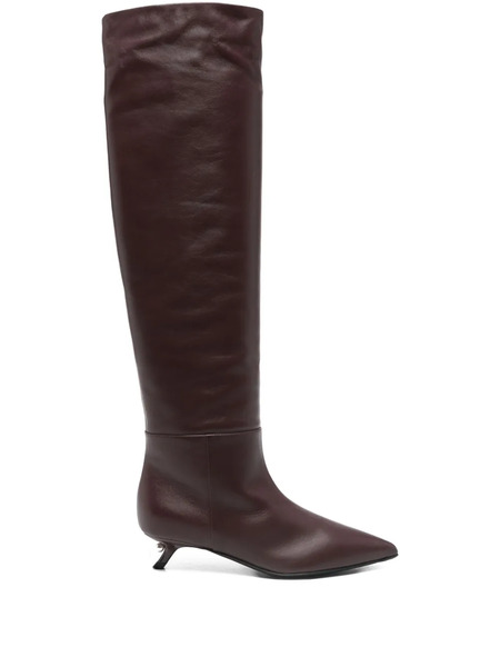  Alevì 35mm Leather Knee-high Boots - Red 
