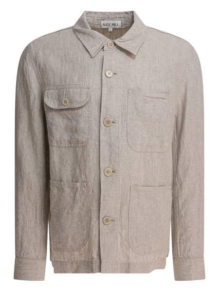  Alex Mill Work Linen Shirt Jacket - Neutrals 