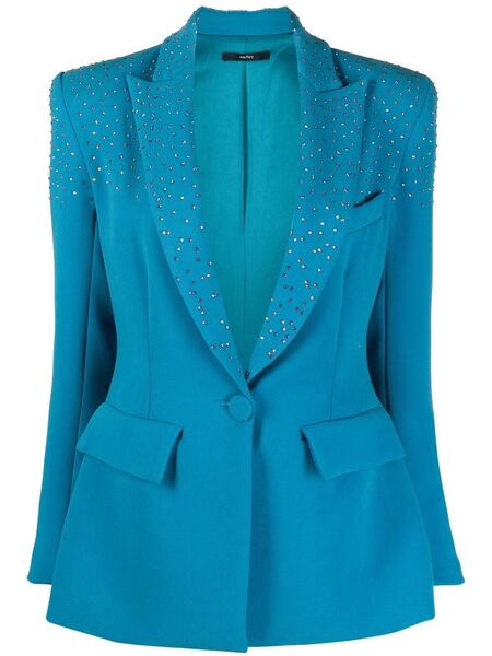  Alex Perry Addison Embellished Blazer - Blue 