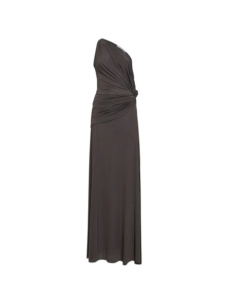  Alex Perry Asymmetric Draped One-shoulder Maxi Dress - Grey 
