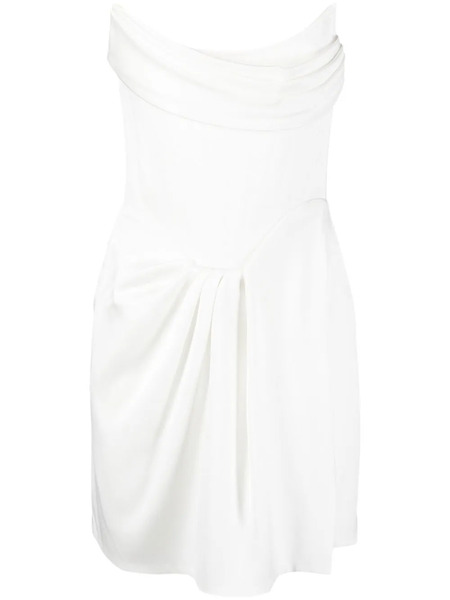  Alex Perry Audra Draped Strapless Minidress - White 