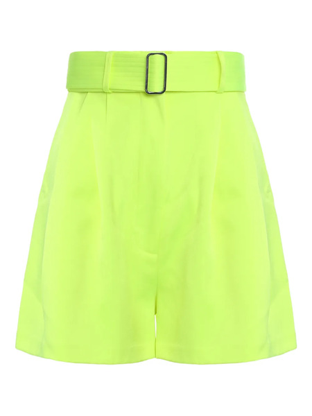  Alex Perry Belted Shorts - Yellow 