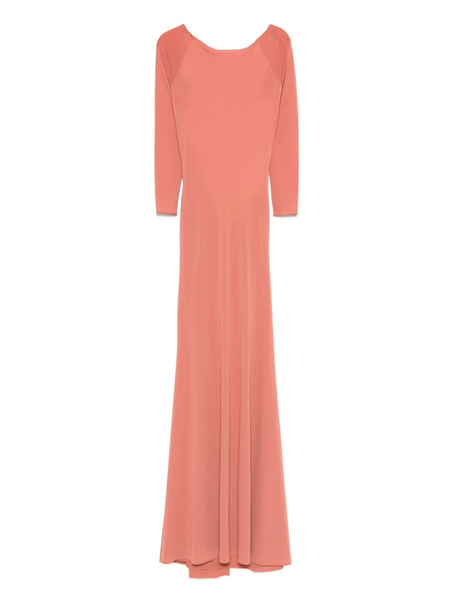  Alex Perry Open-back Long-sleeve Maxi Dress - Pink 