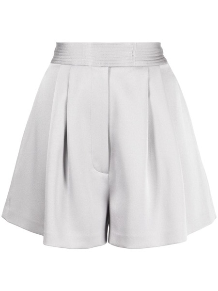  Alex Perry Pleated High-waisted Shorts - Grey 