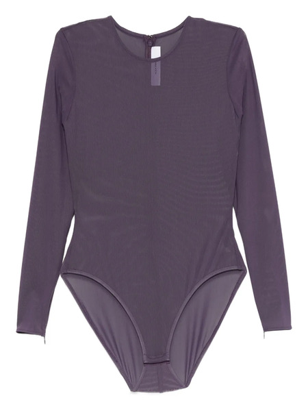  Alex Perry Sheer Mesh Bodysuit - Purple 