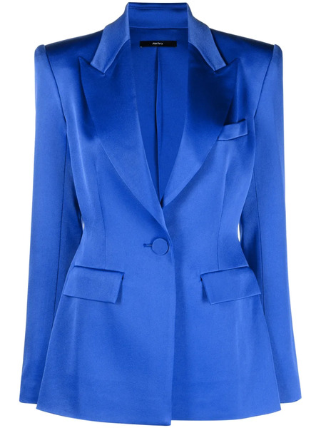  Alex Perry Single-breasted Satin Blazer - Blue 