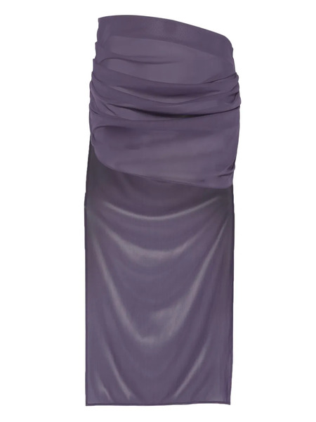  Alex Perry Tucked Mesh Mini Skirt - Purple 
