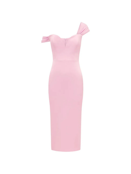  Alex Perry V-neck Ruffled Dress - Pink 
