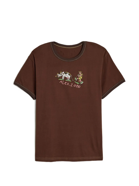  Alex Zono Ringer Trail T-shirt - Brown 