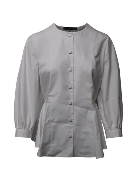  Alexa Chung Crew-neck Quarter-sleeve Shirt - Grey 