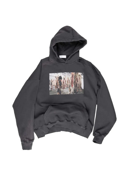  Alexander Digenova Meatlocker Graphic Hoodie - Grey 