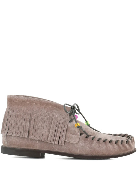  Alexander Hotto Fringe-detail Ankle Boots - Neutrals 