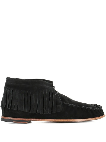  Alexander Hotto Fringed Suede Ankle Boots - Black 