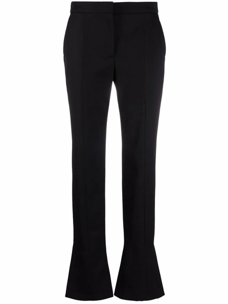  Alexander Mcqueen Ankle-slit Cigarette Trousers - Black 