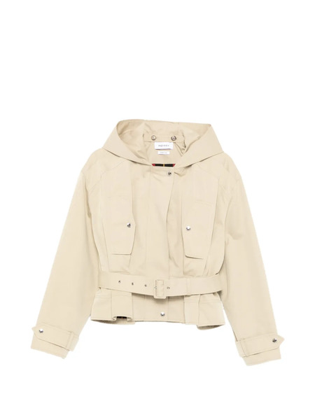  Alexander Mcqueen Belted Peplum Jacket - Neutrals 