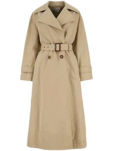  Alexander Mcqueen Cocoon-sleeved Belted Trench Coat - Neutrals 