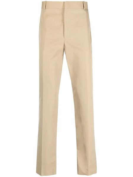  Alexander Mcqueen Cotton Cigarette Trousers - Neutrals 