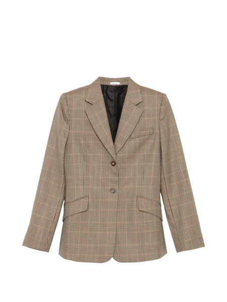  Alexander Mcqueen Country Check Single-breasted Blazer - Brown 