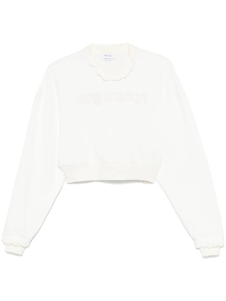  Alexander Mcqueen Cropped Sweatshirt - White 