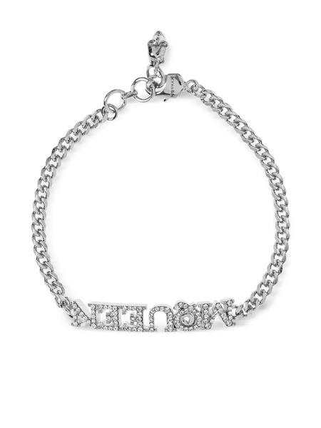  Alexander Mcqueen Crystal-embellished Bracelet - Silver 