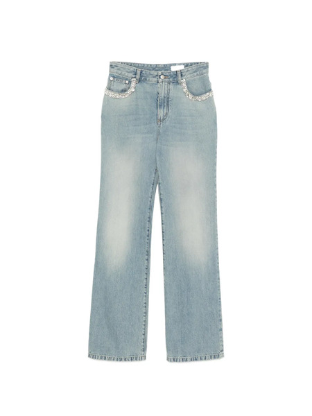  Alexander Mcqueen Crystal-embellished Jeans - Blue 