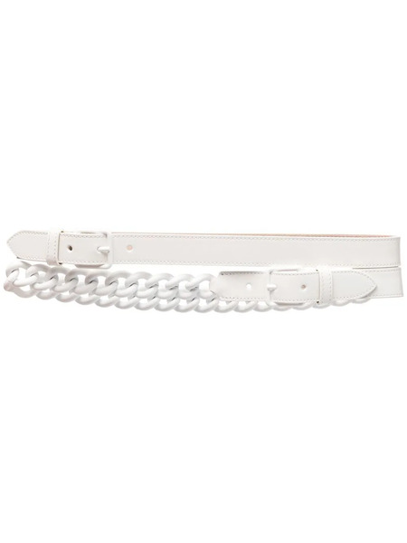  Alexander Mcqueen Double-chain Belt - White 