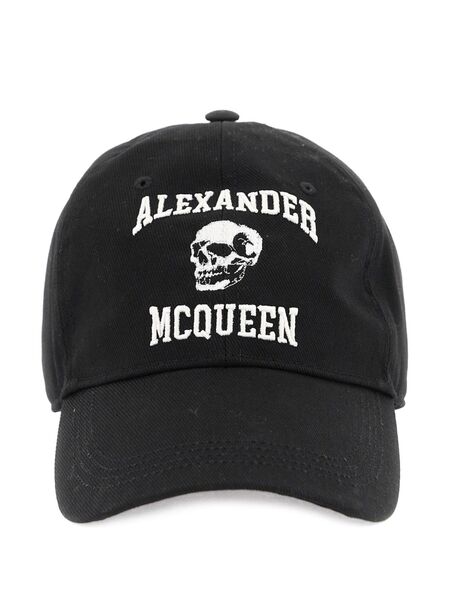  Alexander Mcqueen Embroidered black Cap 
