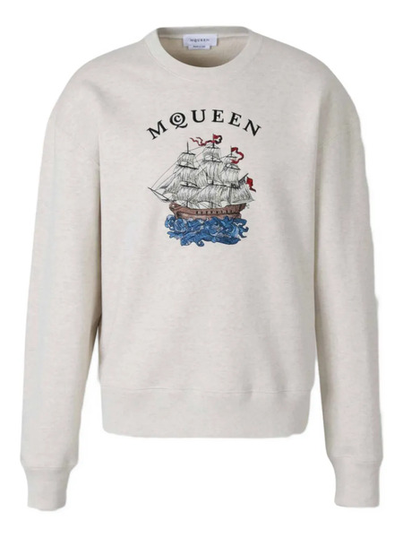  Alexander Mcqueen Embroidered Ship Sweatshirt - Neutrals 