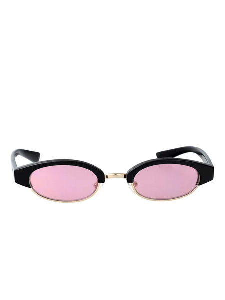 Alexander Mcqueen Eyewear Am0534s Oval-frame Sunglasses - Black 