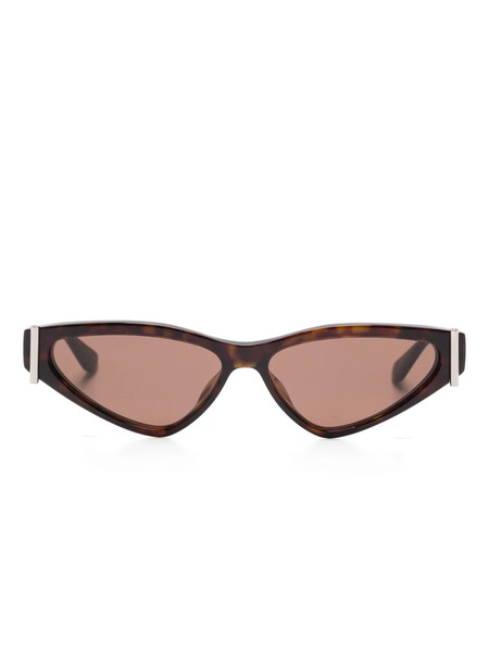  Alexander Mcqueen Eyewear Cat-eye Frame Sunglasses - Brown 