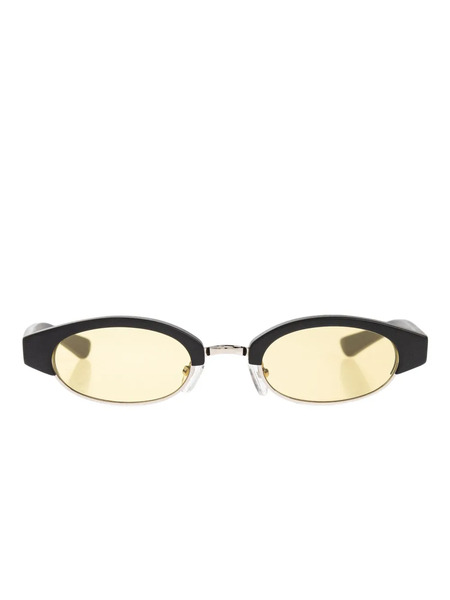  Alexander Mcqueen Eyewear Oval-frame Sunglasses - Black 