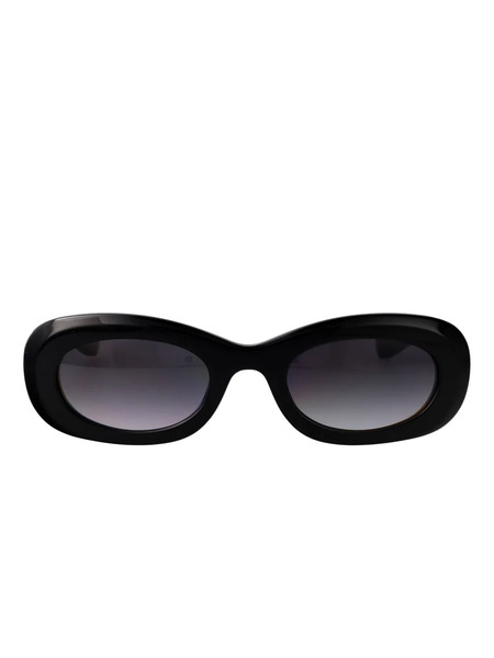  Alexander Mcqueen Eyewear Oval-frame Sunglasses - Black 