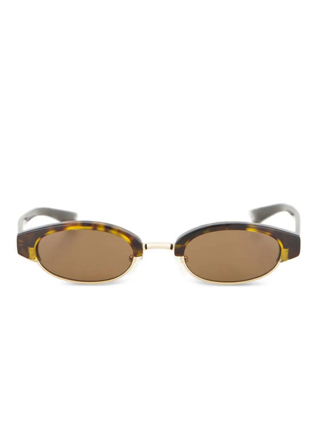  Alexander Mcqueen Eyewear Oval-frame Sunglasses - Brown 