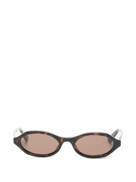 Alexander Mcqueen Eyewear Oval-frame Sunglasses - Brown 