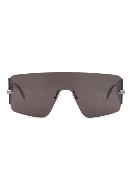  Alexander Mcqueen Eyewear Oversize-frame Sunglasses - Silver 