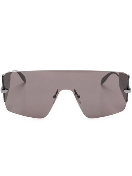  Alexander Mcqueen Eyewear Oversize Shield-frame Sunglasses - Black 